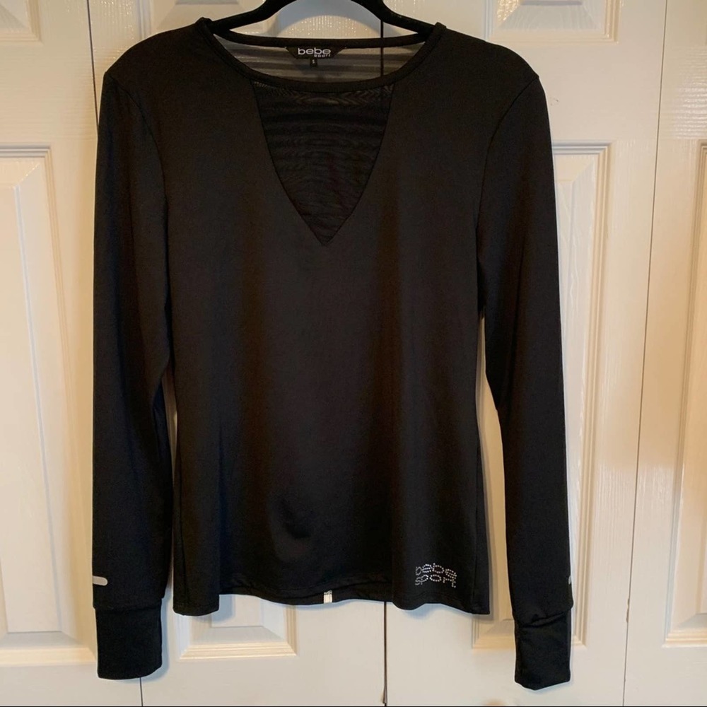 Bebe Sport Long Sleeve Top Size Small